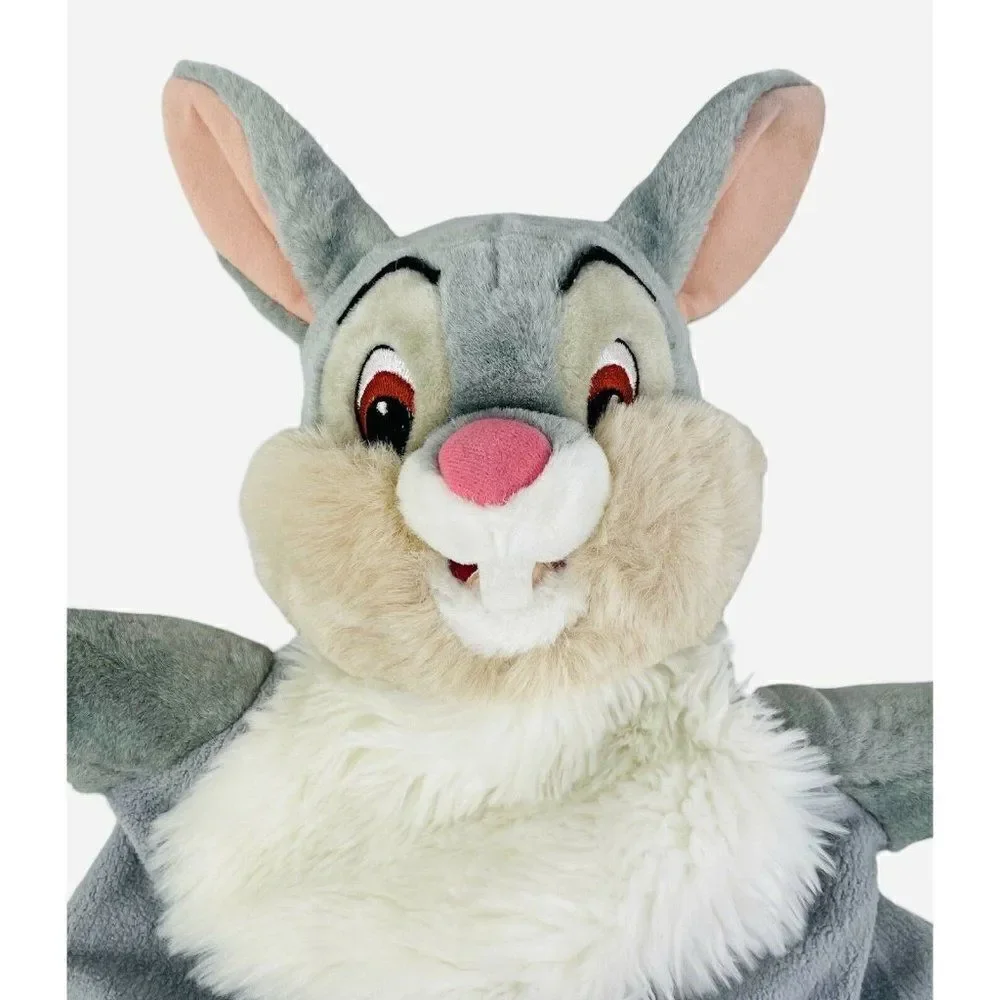 RARE Disney Thumper Gray Satin Edge Lovey Baby Blanket Bambi Rabbit Nursery HTF